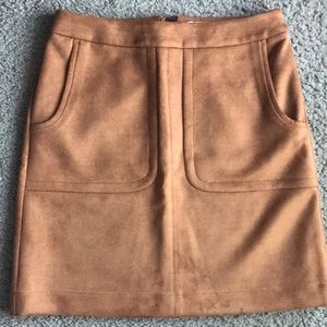 Loft tan ‘suede’ skirt